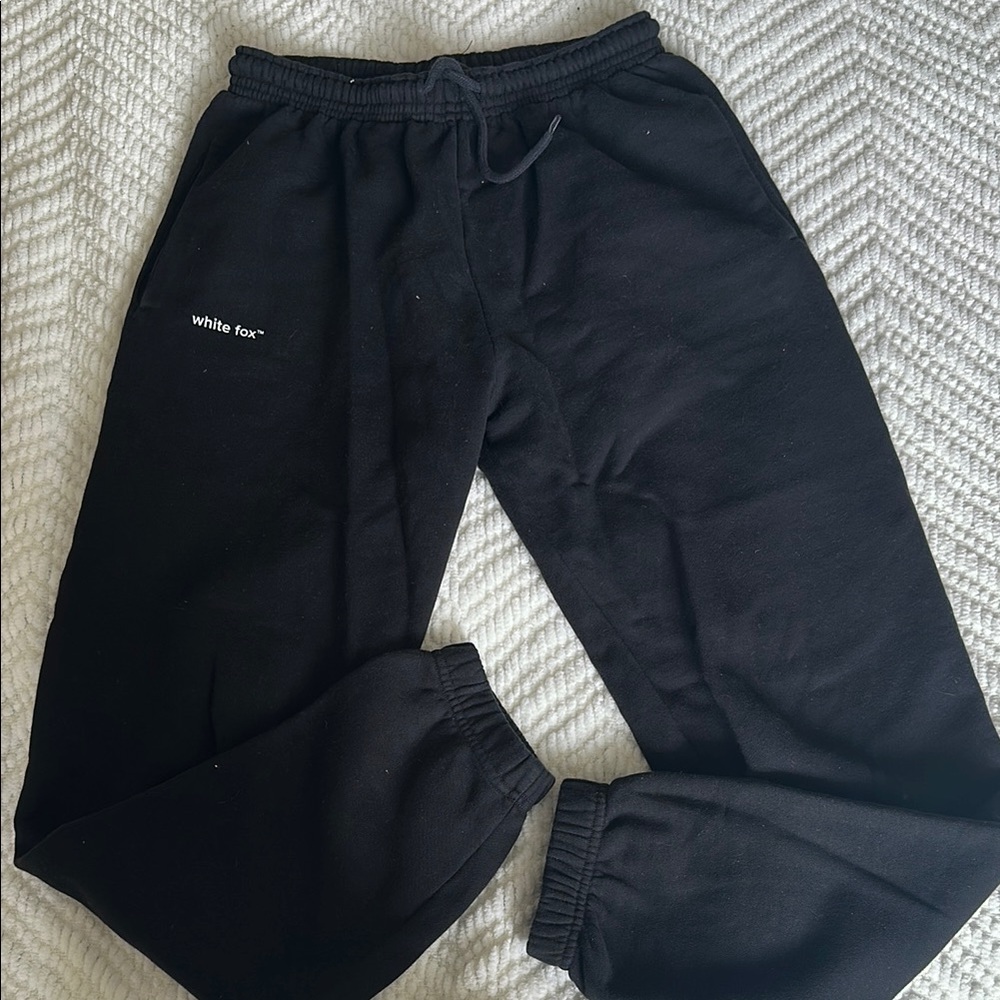 White Fox Boutique Black Jogger Sweatpants